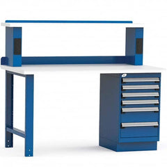 Rousseau Metal - Stationary Work Benches, Tables Type: Work Bench Top Material: Laminated Plastic - Exact Tooling
