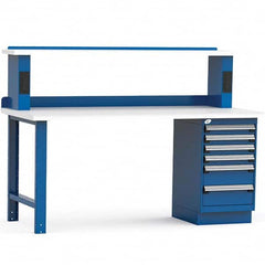 Rousseau Metal - Stationary Work Benches, Tables Type: Work Bench Top Material: Laminated Plastic - Exact Tooling