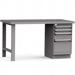 Rousseau Metal - Stationary Work Benches, Tables Type: Work Bench Top Material: Painted Steel - Exact Tooling