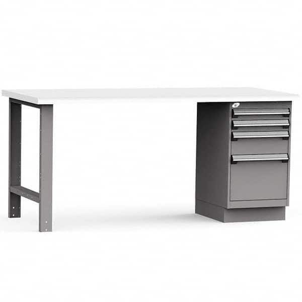 Rousseau Metal - Stationary Work Benches, Tables Type: Work Bench Top Material: Laminated Plastic - Exact Tooling