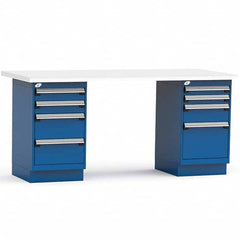 Rousseau Metal - Stationary Work Benches, Tables Type: Work Bench Top Material: Laminated Plastic - Exact Tooling