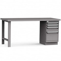 Rousseau Metal - Stationary Work Benches, Tables Type: Work Bench Top Material: Painted Steel - Exact Tooling
