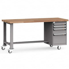 Rousseau Metal - Mobile Work Benches Type: Mobile Workbench Length: 72 (Inch) - Exact Tooling