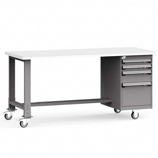 Rousseau Metal - Mobile Work Benches Type: Mobile Workbench Length: 60 (Inch) - Exact Tooling