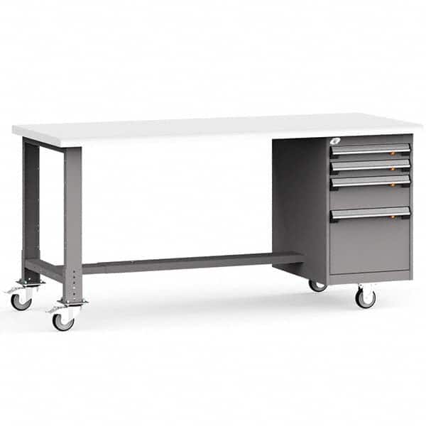 Rousseau Metal - Mobile Work Benches Type: Mobile Workbench Length: 72 (Inch) - Exact Tooling