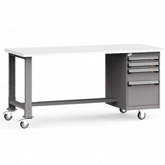 Rousseau Metal - Mobile Work Benches Type: Mobile Workbench Length: 72 (Inch) - Exact Tooling