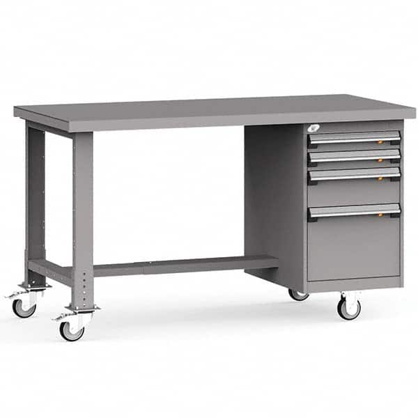 Rousseau Metal - Mobile Work Benches Type: Mobile Workbench Length: 60 (Inch) - Exact Tooling