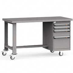 Rousseau Metal - Mobile Work Benches Type: Mobile Workbench Length: 60 (Inch) - Exact Tooling