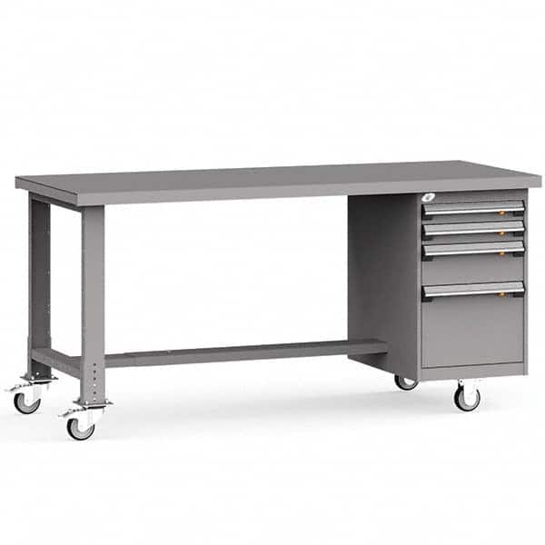 Rousseau Metal - Mobile Work Benches Type: Mobile Workbench Length: 72 (Inch) - Exact Tooling