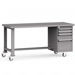 Rousseau Metal - Mobile Work Benches Type: Mobile Workbench Length: 72 (Inch) - Exact Tooling