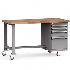 Rousseau Metal - Mobile Work Benches Type: Mobile Workbench Length: 60 (Inch) - Exact Tooling