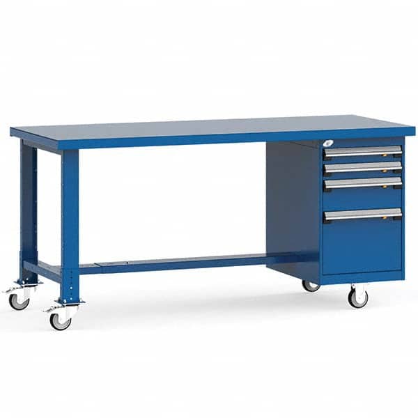 Rousseau Metal - Mobile Work Benches Type: Mobile Workbench Length: 72 (Inch) - Exact Tooling