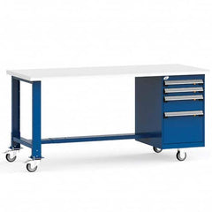Rousseau Metal - Mobile Work Benches Type: Mobile Workbench Length: 72 (Inch) - Exact Tooling