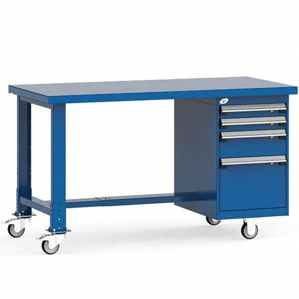 Rousseau Metal - Mobile Work Benches Type: Mobile Workbench Length: 60 (Inch) - Exact Tooling