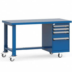 Rousseau Metal - Mobile Work Benches Type: Mobile Workbench Length: 60 (Inch) - Exact Tooling