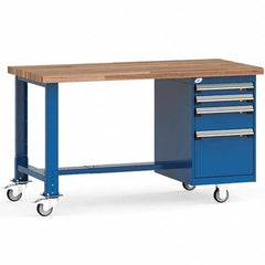 Rousseau Metal - Mobile Work Benches Type: Mobile Workbench Length: 60 (Inch) - Exact Tooling