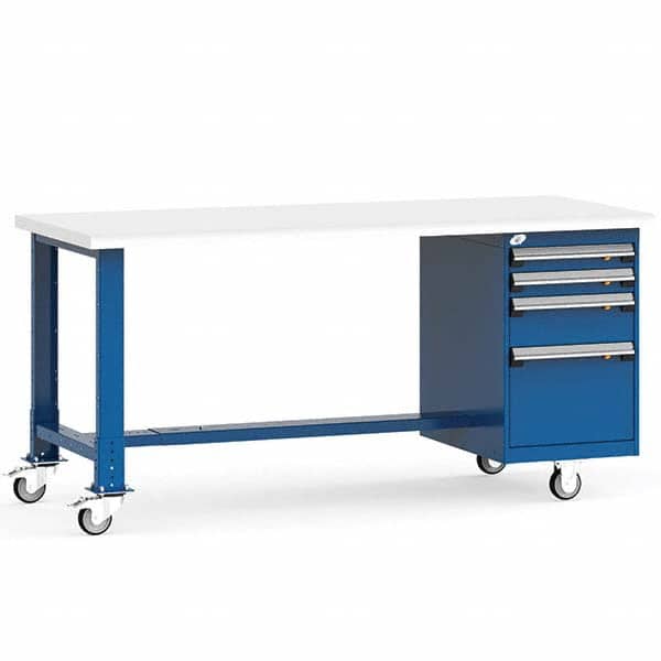 Rousseau Metal - Mobile Work Benches Type: Mobile Workbench Length: 60 (Inch) - Exact Tooling