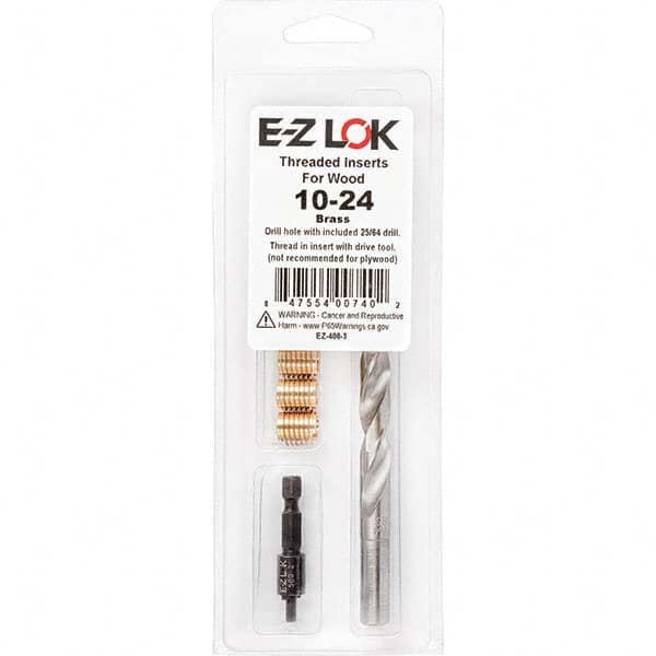 E-Z LOK - Thread Repair Kits Insert Thread Size (Inch): #10-24 Includes Drill: Yes - Exact Tooling