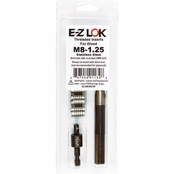 E-Z LOK - Thread Repair Kits Insert Thread Size (mm): M8x1.25 Includes Drill: Yes - Exact Tooling