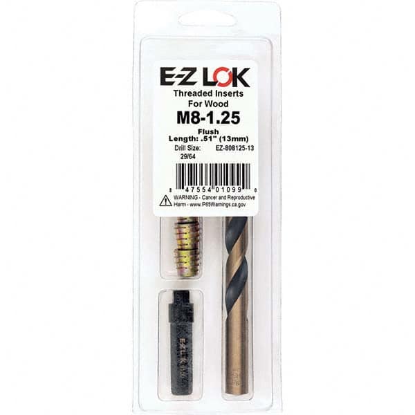 E-Z LOK - Thread Repair Kits Insert Thread Size (mm): M8x1.25 Includes Drill: Yes - Exact Tooling