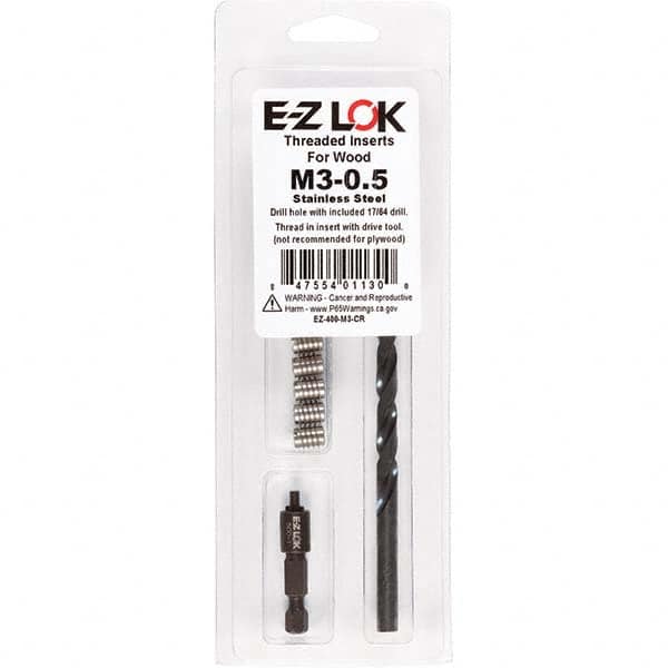E-Z LOK - Thread Repair Kits Insert Thread Size (mm): M3x0.50 Includes Drill: Yes - Exact Tooling