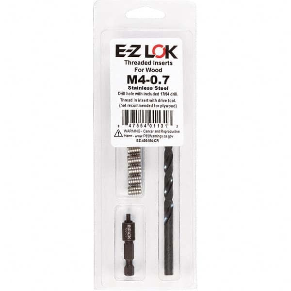 E-Z LOK - Thread Repair Kits Insert Thread Size (mm): M4x0.70 Includes Drill: Yes - Exact Tooling