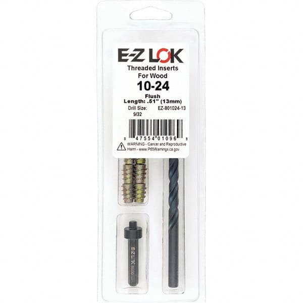 E-Z LOK - Thread Repair Kits Insert Thread Size (Inch): #10-24 Includes Drill: Yes - Exact Tooling