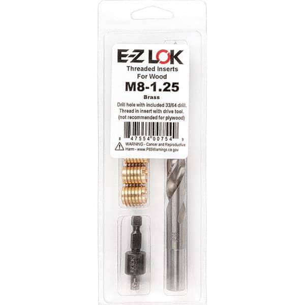 E-Z LOK - Thread Repair Kits Insert Thread Size (mm): M8x1.25 Includes Drill: Yes - Exact Tooling