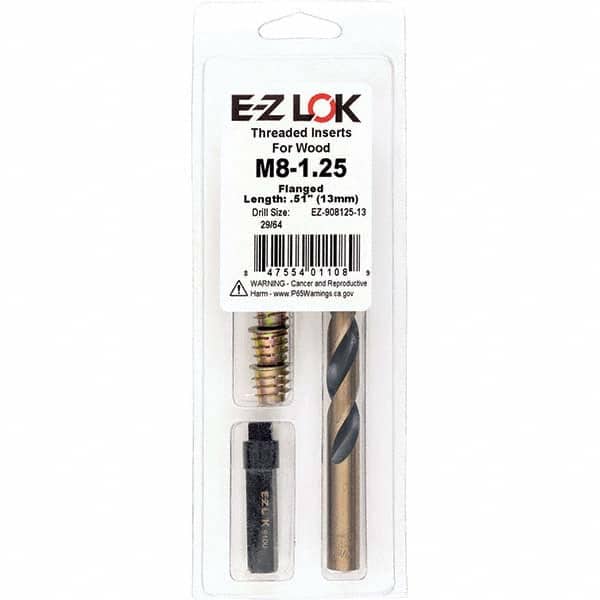 E-Z LOK - Thread Repair Kits Insert Thread Size (mm): M8x1.25 Includes Drill: Yes - Exact Tooling
