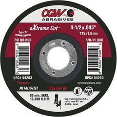 CGW Abrasives - Cutoff Wheels Tool Compatibility: Angle Grinders Wheel Diameter (Inch): 6 - Exact Tooling