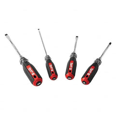 Milwaukee Tool - Screwdriver Sets Screwdriver Types Included: Phillips; Slotted Number of Pieces: 4 - Exact Tooling