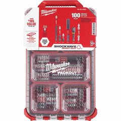 Milwaukee Tool - Power & Impact Screwdriver Bit Sets Point Type: Phillips; Slotted; Square; Torx Tool Type: Driver Bit - Exact Tooling