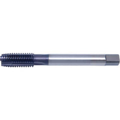Cleveland - M8x1.0 Metric Fine Class 6H 3-Flute Black Oxide Finish HSS-E Spiral Point Tap - Exact Tooling