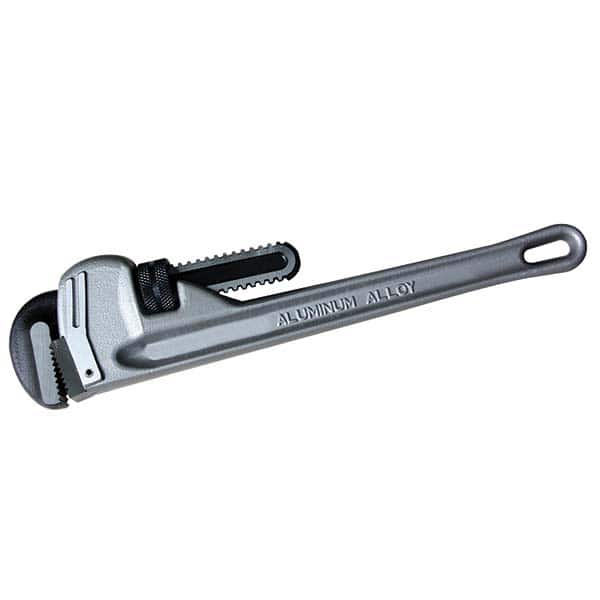 PRO-SOURCE - Pipe Wrenches; Type: Straight ; Maximum Pipe Capacity (Inch): 2 ; Overall Length (Inch): 11.2205 ; Material: Aluminum ; Additional Information: I-Beam Handle ; Finish/Coating: Powder Coated - Exact Tooling