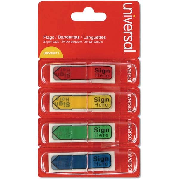 UNIVERSAL - Self-Stick Page Flags Style: Flag Color: Assorted - Exact Tooling