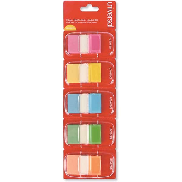 UNIVERSAL - Self-Stick Page Flags Style: Flag Color: Assorted - Exact Tooling