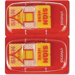 UNIVERSAL - Self-Stick Page Flags Style: Flag Color: Yellow - Exact Tooling
