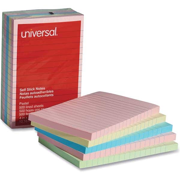 UNIVERSAL - Note Pads, Writing Pads & Notebooks Writing Pads & Notebook Type: Self-Stick Notes Size: 4 x 6 - Exact Tooling