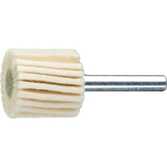 PFERD - Mounted Flap Wheels; Abrasive Type: Coated ; Outside Diameter (Inch): 1 ; Face Width (Inch): 1 ; Abrasive Material: Felt ; Grade: Hard ; Mounting Type: 1/4" Shank - Exact Tooling