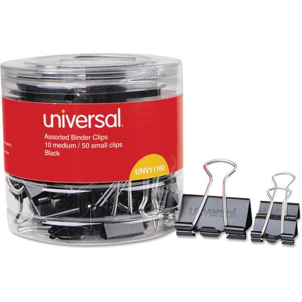 UNIVERSAL - Binder Clips Binder Type: Binder Clip Capacity (Inch): 0.63 - Exact Tooling