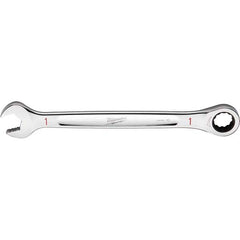 Milwaukee Tool - Combination Wrenches; Type: Combination Wrench ; Tool Type: Ratcheting ; Size (Inch): 1 ; Number of Points: 12 ; Finish/Coating: Steel ; Material: Steel - Exact Tooling