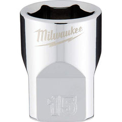 Milwaukee Tool - Hand Sockets Drive Size (Inch): 3/8 Size (mm): 15.0000 - Exact Tooling