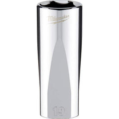 Milwaukee Tool - Hand Sockets Drive Size (Inch): 3/8 Size (mm): 19.0000 - Exact Tooling