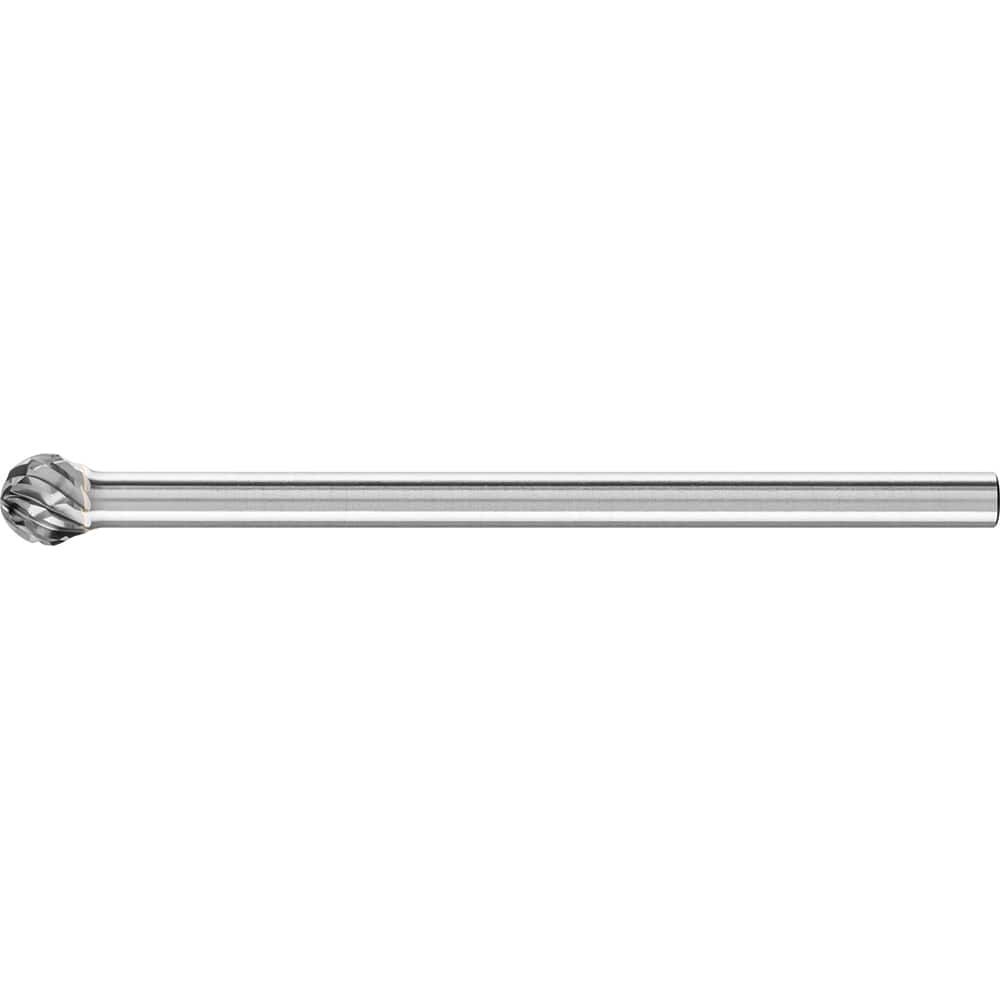 PFERD - SD-3L6, 3/8" Cut Diam, 1/4" Shank Diam, Carbide No End Cut Ball Burr - Exact Tooling