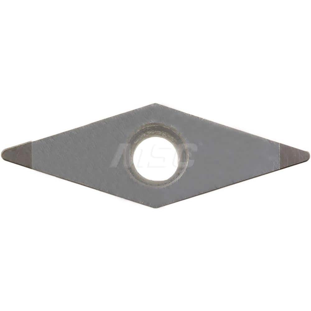 Kyocera VBGW 221T00315ME KBN70M Grade CBN, 5 Degree, Diamond, Positive Rake Angle, Neutral Turning Insert for Heavy Interruption and Finishing-Medium in Powdered Steel