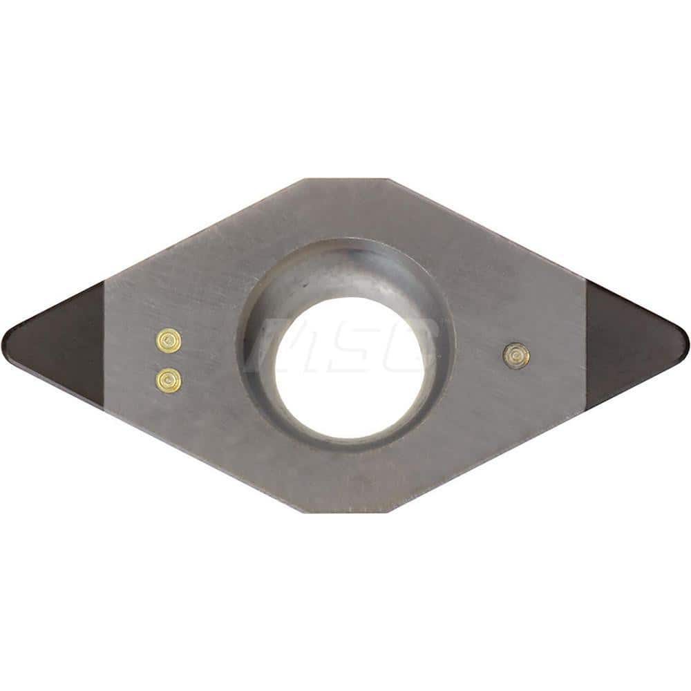 Kyocera DCMW 3252T00315ME KBN60M Grade CBN, 7 Degree, Diamond, Positive Rake Angle, Neutral Turning Insert for Light Interruption and Finishing-Medium in (K) Nodular Cast Iron