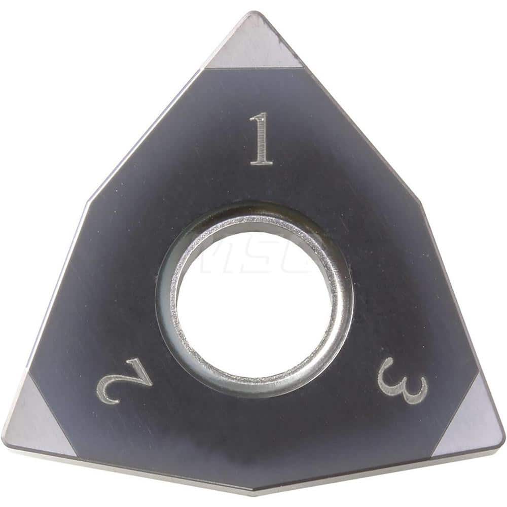 Kyocera WNGA 431S00730MET KBN35M Grade Honeycomb CBN, 0 Degree, Trigon, Negative Rake Angle, Neutral Turning Insert for Heavy Interruption and Roughing in (H) Hardened Materials