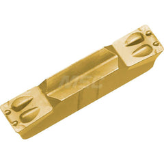 Grooving Insert: GMM3015040V CR9025, Solid Carbide TiCN & TiN Finish, Neutral, 3 mm Cutting Width, 8 mm Max Depth, Series KGM