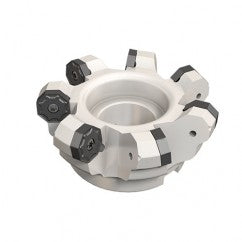 45° Arbor Mnt Face Mill - F45NMD4.00-07-1.50-R08; 4"Dia - Exact Tooling