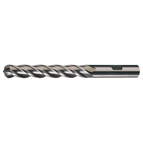 ‎7/8″ Dia. × 7/8″ Shank × 1-7/8″ DOC × 4-1/8″ OAL, HSS TiCN, Spiral , 4 Flute, CW Helix, Weldon, Ballnose End Mill - Exact Tooling